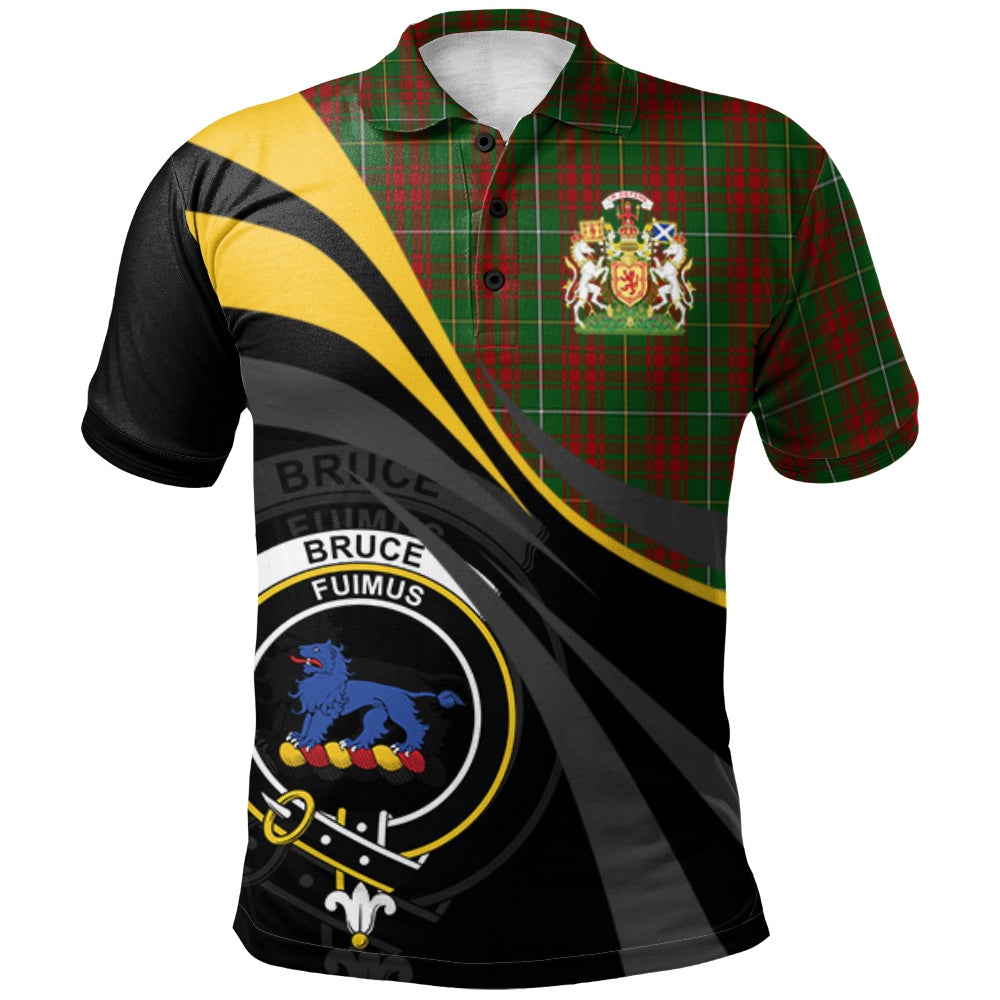 Clan Bruce Hunting Tartan Polo Shirt - Royal Coat Of Arms Style YS20 Bruce Hunting Tartan Tartan Polo   