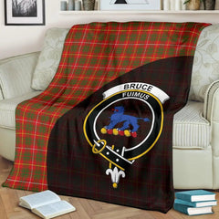 Clan Bruce Modern Tartan Crest Blanket Wave Style WS43 Clan Bruce Tartan Today   