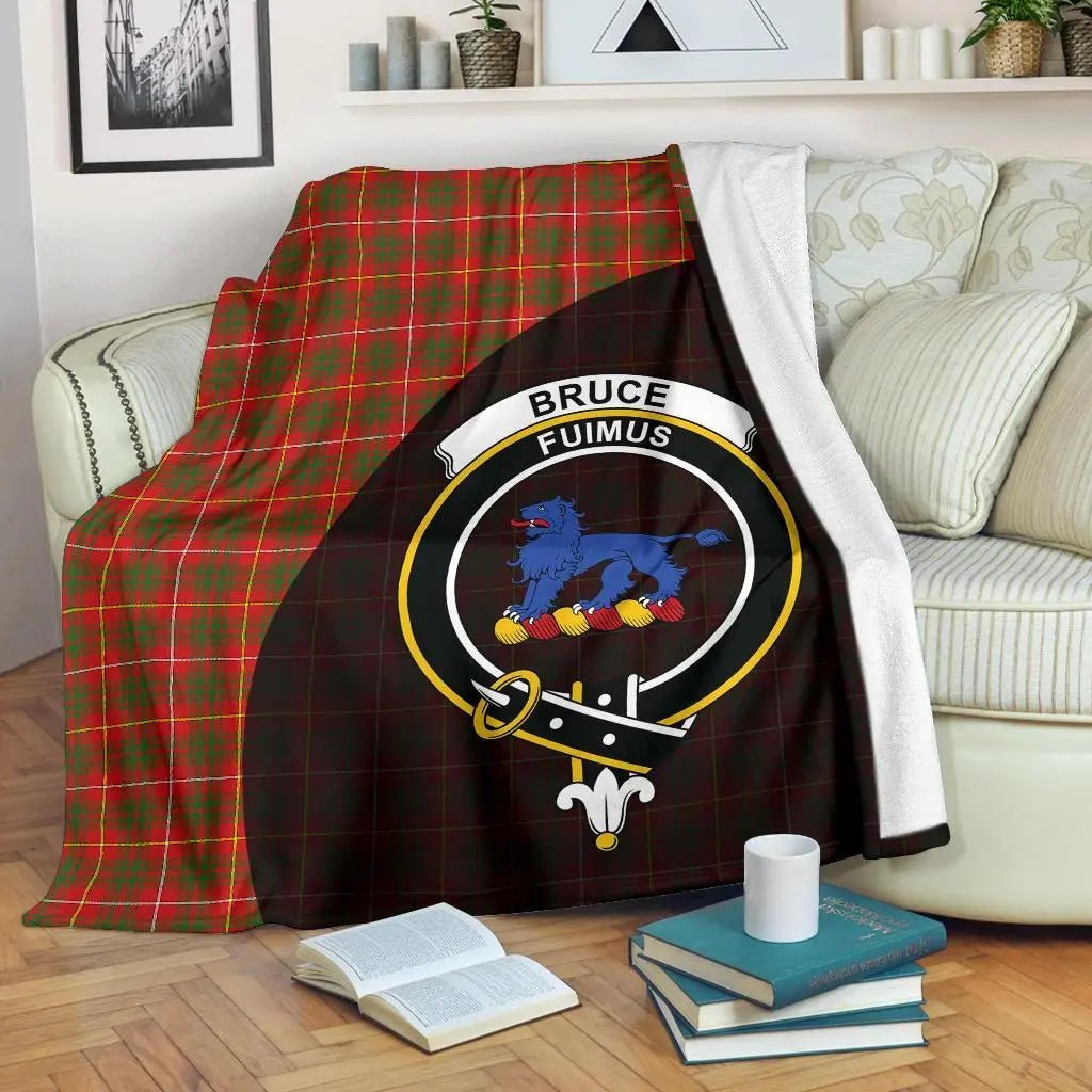 Clan Bruce Modern Tartan Crest Blanket Wave Style WS43 Clan Bruce Tartan Today   