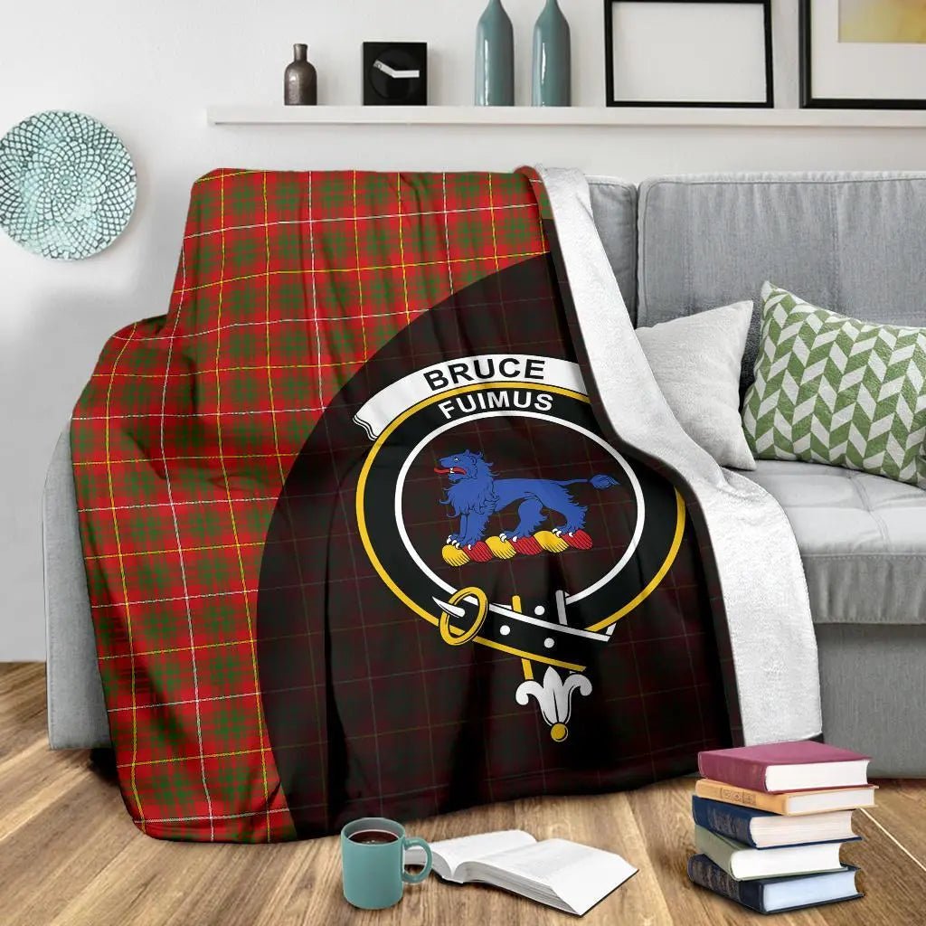 Clan Bruce Modern Tartan Crest Blanket Wave Style WS43 Clan Bruce Tartan Today   