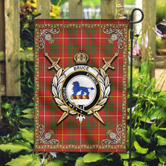 Clan Bruce Modern Tartan Crest Garden Flag  - Celtic Thistle  RA31 Clan Bruce Tartan Today   