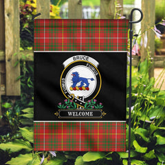 Clan Bruce Modern Tartan Crest Garden Flag  - Welcome  AP27 Clan Bruce Tartan Today   