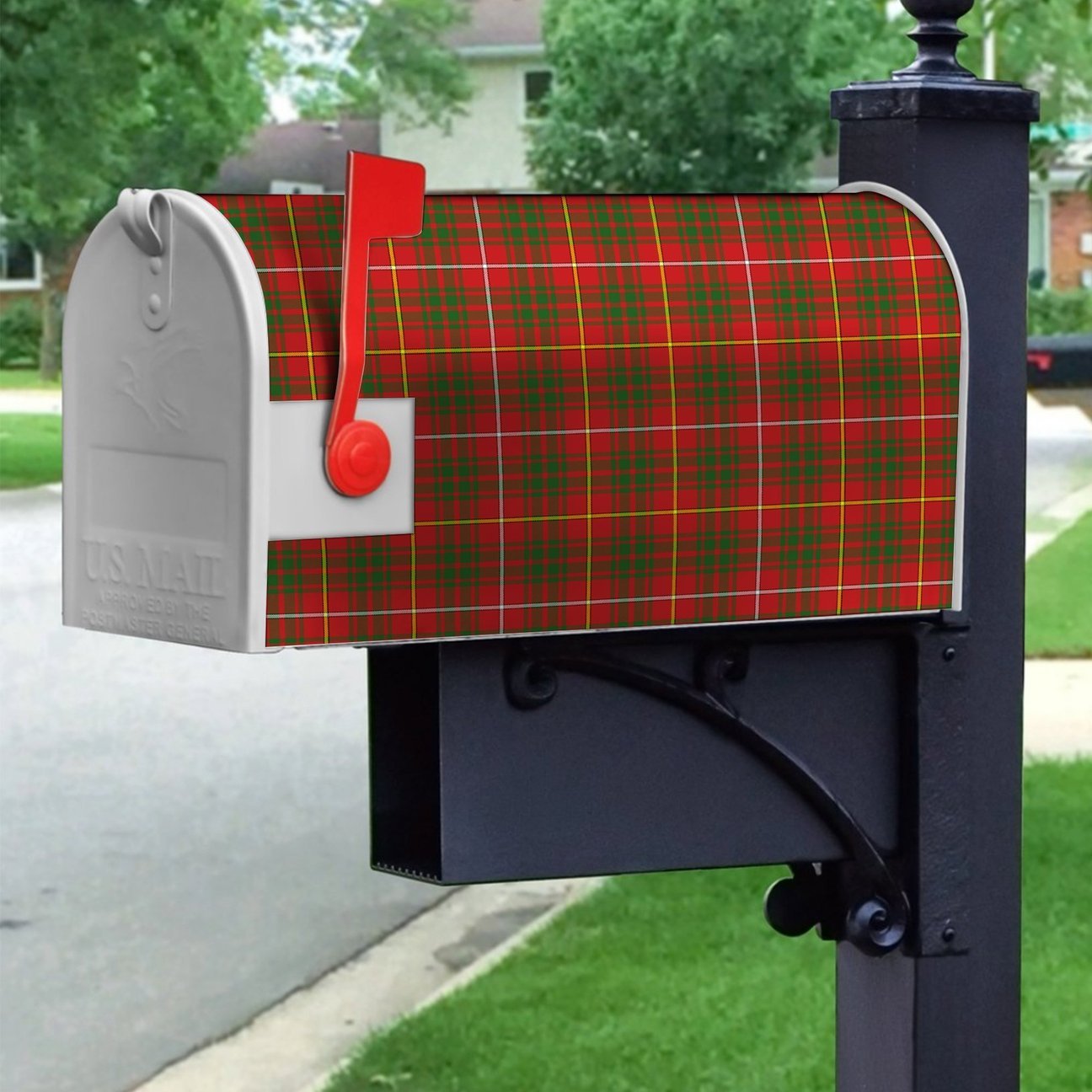 Clan Bruce Modern Tartan Crest Mailbox TO70 Clan Bruce Tartan Today   