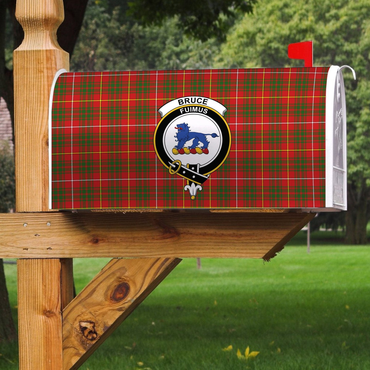 Clan Bruce Modern Tartan Crest Mailbox TO70 Clan Bruce Tartan Today   