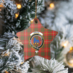 Clan Bruce Modern Tartan Crest Star Ceramic Ornament WI56 Bruce Modern Tartan Tartan Christmas   