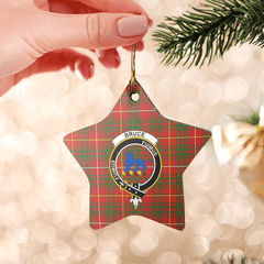 Clan Bruce Modern Tartan Crest Star Ceramic Ornament WI56 Bruce Modern Tartan Tartan Christmas   