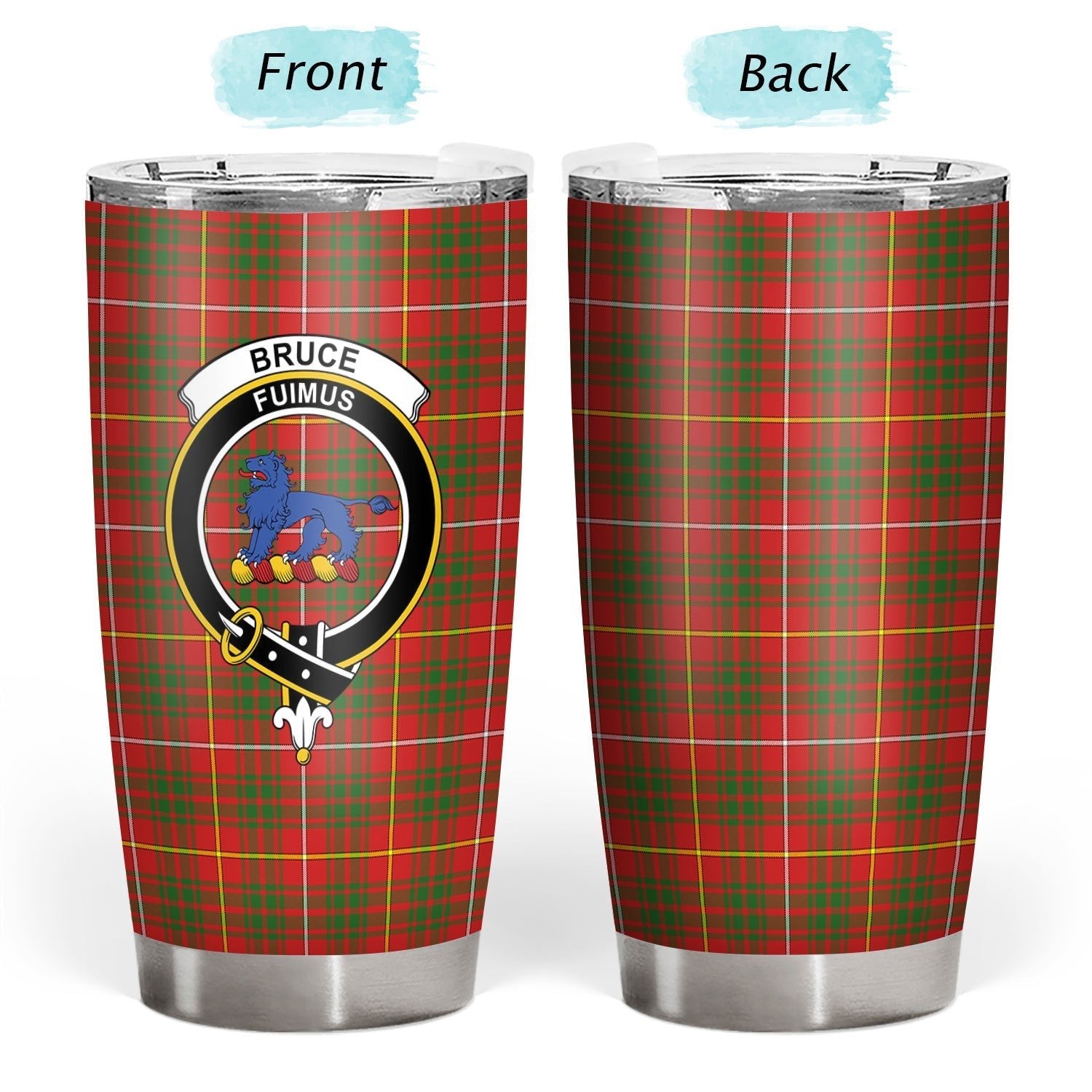 Clan Bruce Modern Tartan Crest Tumbler DZ31 Clan Bruce Tartan Today   