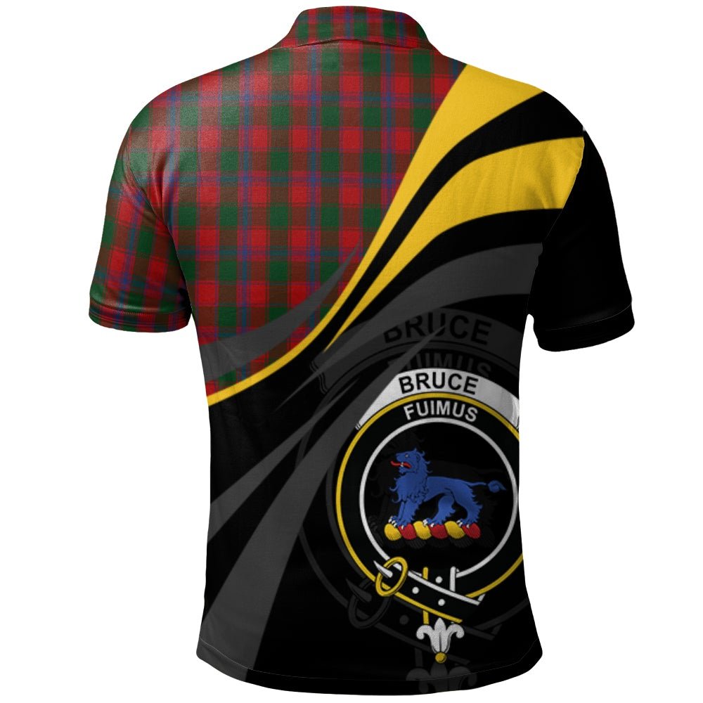 Clan Bruce Old Tartan Polo Shirt - Royal Coat Of Arms Style CD97 Bruce Old Tartan Tartan Polo   