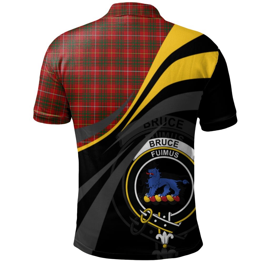 Clan Bruce Tartan Polo Shirt - Royal Coat Of Arms Style TH59 Bruce Tartan Tartan Polo   