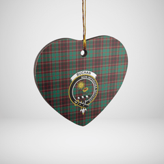 Clan Buchan Ancient Tartan Crest Heart Ceramic Ornament VD23 Buchan Ancient Tartan Tartan Christmas   