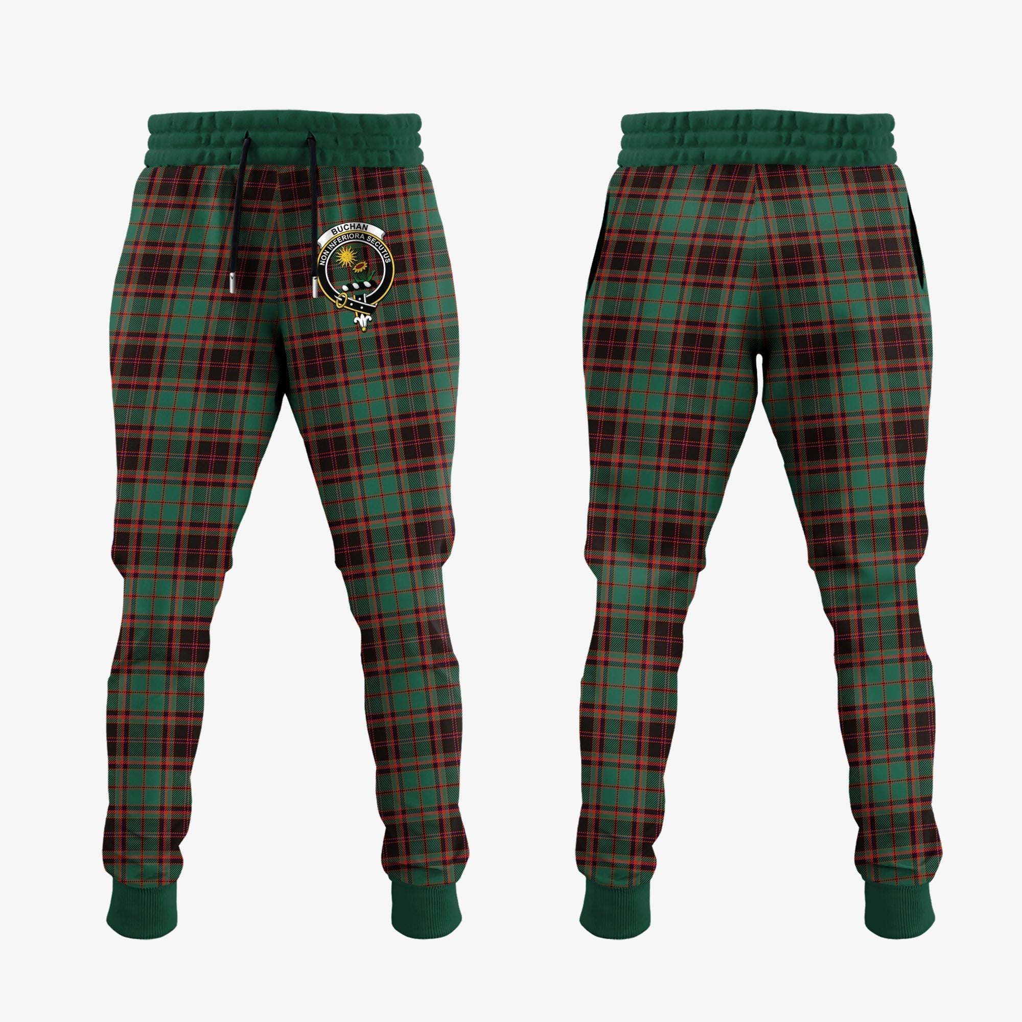 Clan Buchan Ancient Tartan Crest Jogger Sweatpants IM78 Clan Buchan Tartan Today   