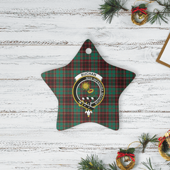 Clan Buchan Ancient Tartan Crest Star Ceramic Ornament PA85 Buchan Ancient Tartan Tartan Christmas   