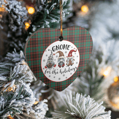 Clan Buchan Ancient Tartan Gnome Heart Ceramic Ornament YN92 Buchan Ancient Tartan Gnome Tartan Christmas   