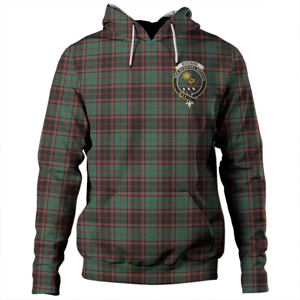 Clan Buchan Ancient Tartan Hoodie Crest ORFOVYFQ-1 Buchan Ancient Tartan Hoodies   