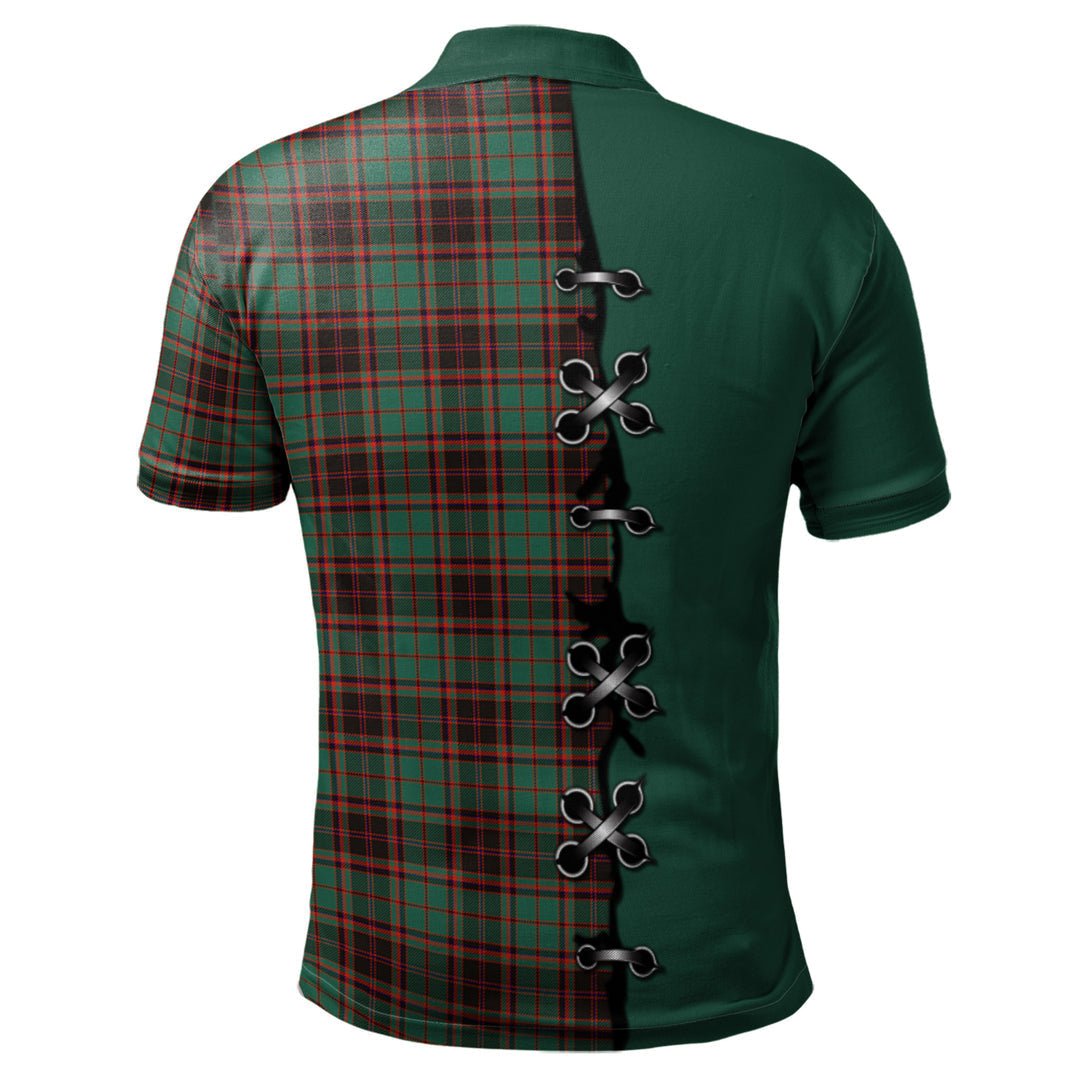 Clan Buchan Ancient Tartan Polo Shirt - Lion Rampant And Celtic Thistle Style FN71 Buchan Ancient Tartan Tartan Polo   