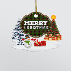 Clan Buchan Modern "Merry Christmas" Tartan Acrylic Ornament LP43 Buchan Modern Tartan Tartan Christmas   