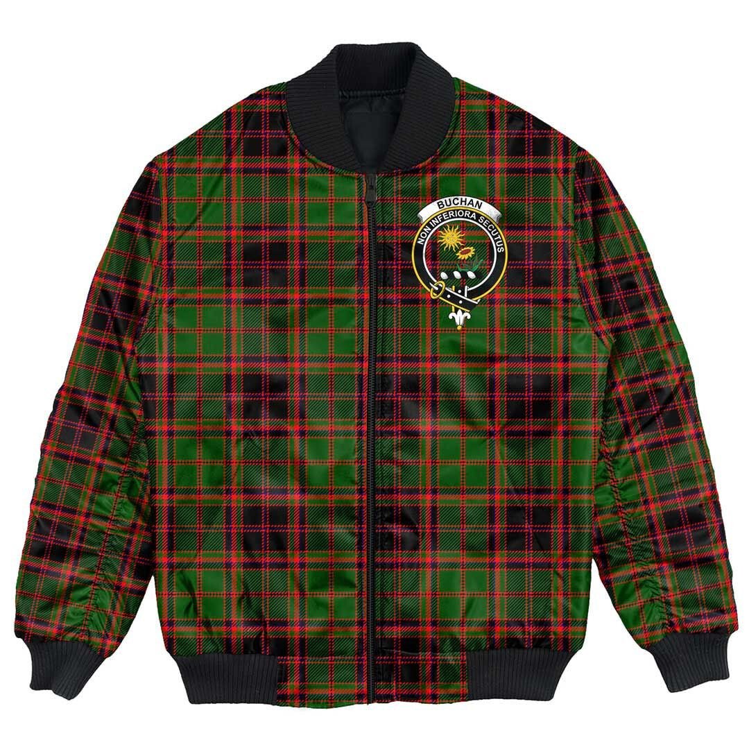 Clan Buchan Modern Tartan Crest Bomber Jacket DC46 Buchan Modern Tartan Tartan Bomber Jacket   