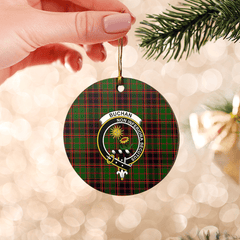 Clan Buchan Modern Tartan Crest Round Ceramic Ornament AT95 Buchan Modern Tartan Tartan Christmas   