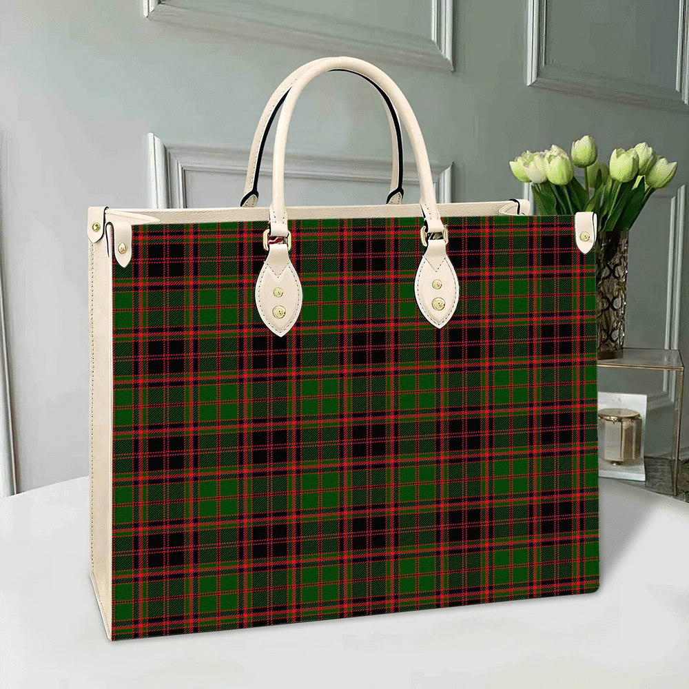 Clan Buchan Modern Tartan Leather Bag HQ20 Clan Buchan Tartan Today   