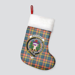 Clan Buchanan Ancient Tartan Crest Christmas Stocking TO11 Buchanan Ancient Tartan Tartan Stocking   