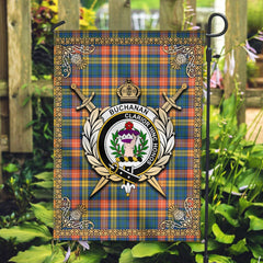 Clan Buchanan Ancient Tartan Crest Garden Flag  - Celtic Thistle  YZ79 Clan Buchanan Tartan Today   