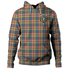 Clan Buchanan Ancient Tartan Hoodie Crest WRCEXOUM-1 Buchanan Ancient Tartan Hoodies   