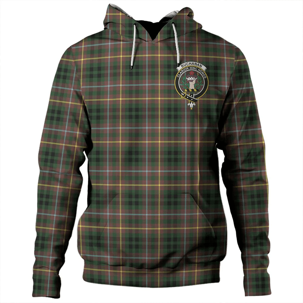 Clan Buchanan Hunting Tartan Hoodie Crest YFPHHD6H-1 Buchanan Hunting Tartan Hoodies   