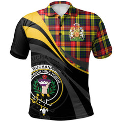 Clan Buchanan Modern Tartan Polo Shirt - Royal Coat Of Arms Style BP30 Buchanan Modern Tartan Tartan Polo   