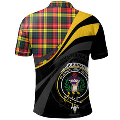 Clan Buchanan Modern Tartan Polo Shirt - Royal Coat Of Arms Style BP30 Buchanan Modern Tartan Tartan Polo   