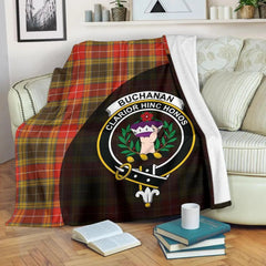 Clan Buchanan Old Set Weathered Tartan Crest Blanket Wave Style DE59 Clan Buchanan Tartan Today   