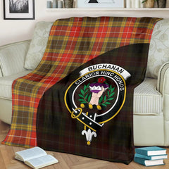 Clan Buchanan Old Set Weathered Tartan Crest Blanket Wave Style DE59 Clan Buchanan Tartan Today   