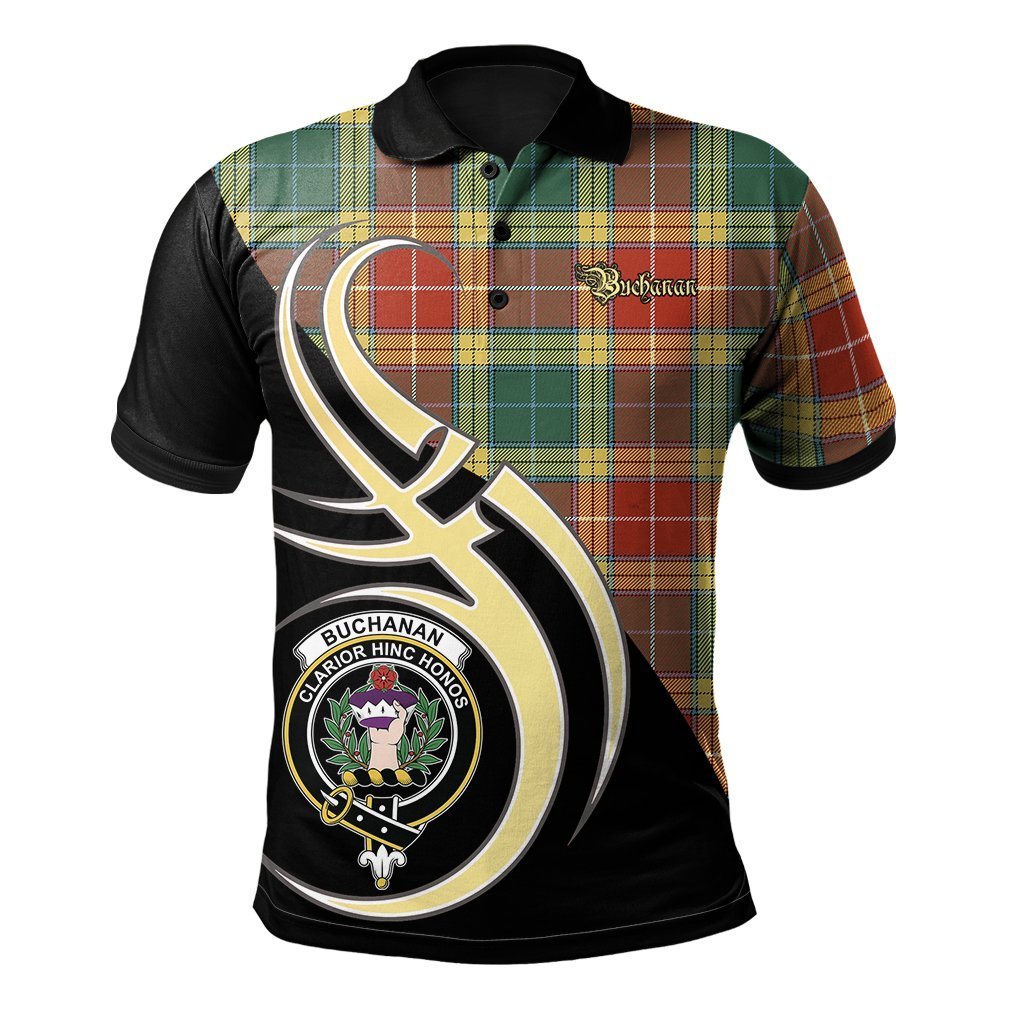 Clan Buchanan Old Sett Tartan Polo Shirt - Believe In Me Style TU74 Buchanan Old Sett Tartan Tartan Polo   