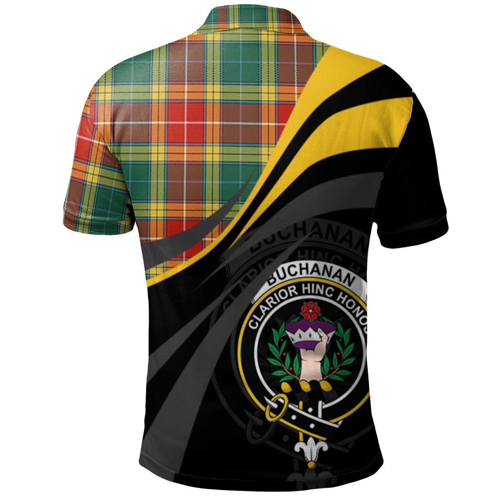 Clan Buchanan Old Sett Tartan Polo Shirt - Royal Coat Of Arms Style DO56 Buchanan Old Sett Tartan Tartan Polo   