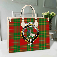 Clan Burnett Ancient Tartan Crest Leather Bag ON20 Clan Burnett Tartan Today   