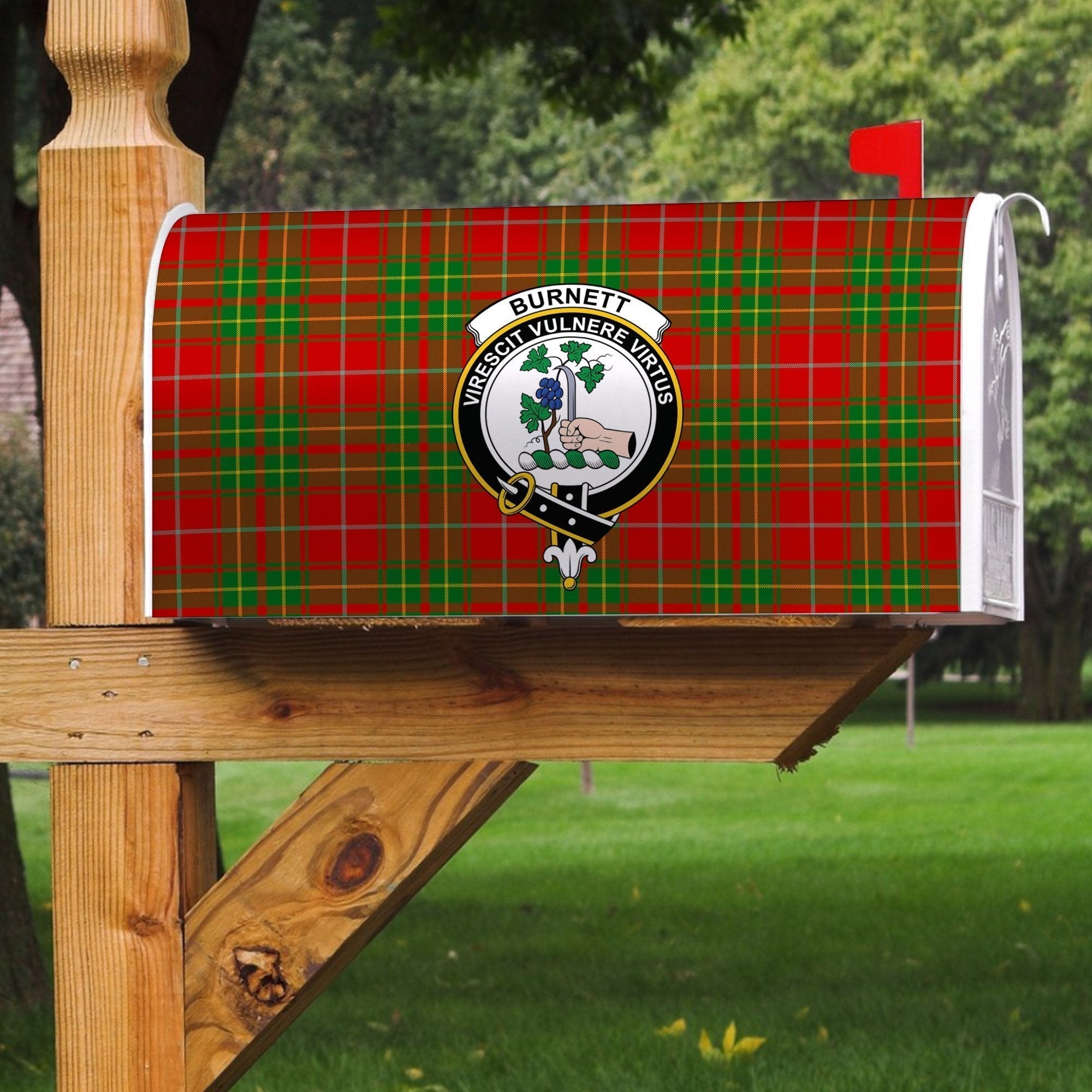 Clan Burnett Ancient Tartan Crest Mailbox WJ23 Clan Burnett Tartan Today   