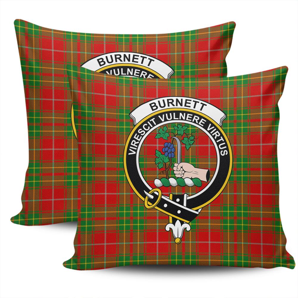 Clan Burnett Ancient Tartan Crest Pillow Cover HO70 Clan Burnett Tartan Today   