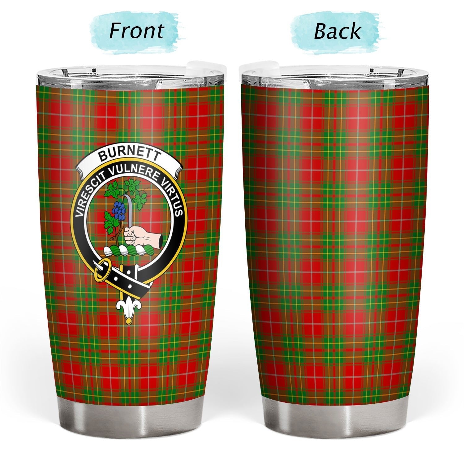 Clan Burnett Ancient Tartan Crest Tumbler KZ39 Clan Burnett Tartan Today   