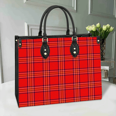 Clan Burnett Modern Tartan Leather Bag DU66 Clan Burnett Tartan Today   