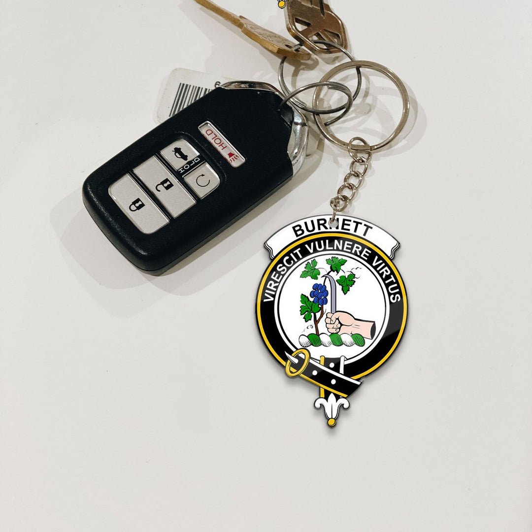 Clan Burnett Tartan Crest Keychain SA28 Clan Burnett Tartan Today   