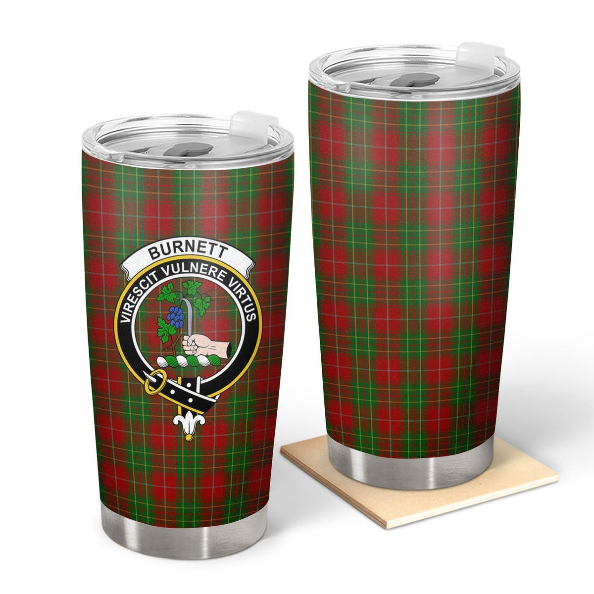 Clan Burnett Tartan Crest Tumbler GT50 Clan Burnett Tartan Today   