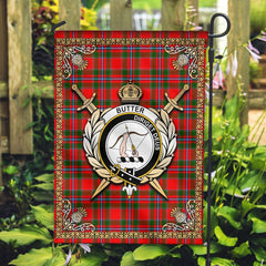 Clan Butter Tartan Crest Garden Flag  - Celtic Thistle  TJ22 Clan Butter Tartan Today   