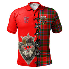 Clan Butter Tartan Polo Shirt - Lion Rampant And Celtic Thistle Style SB74 Butter Tartan Tartan Polo   