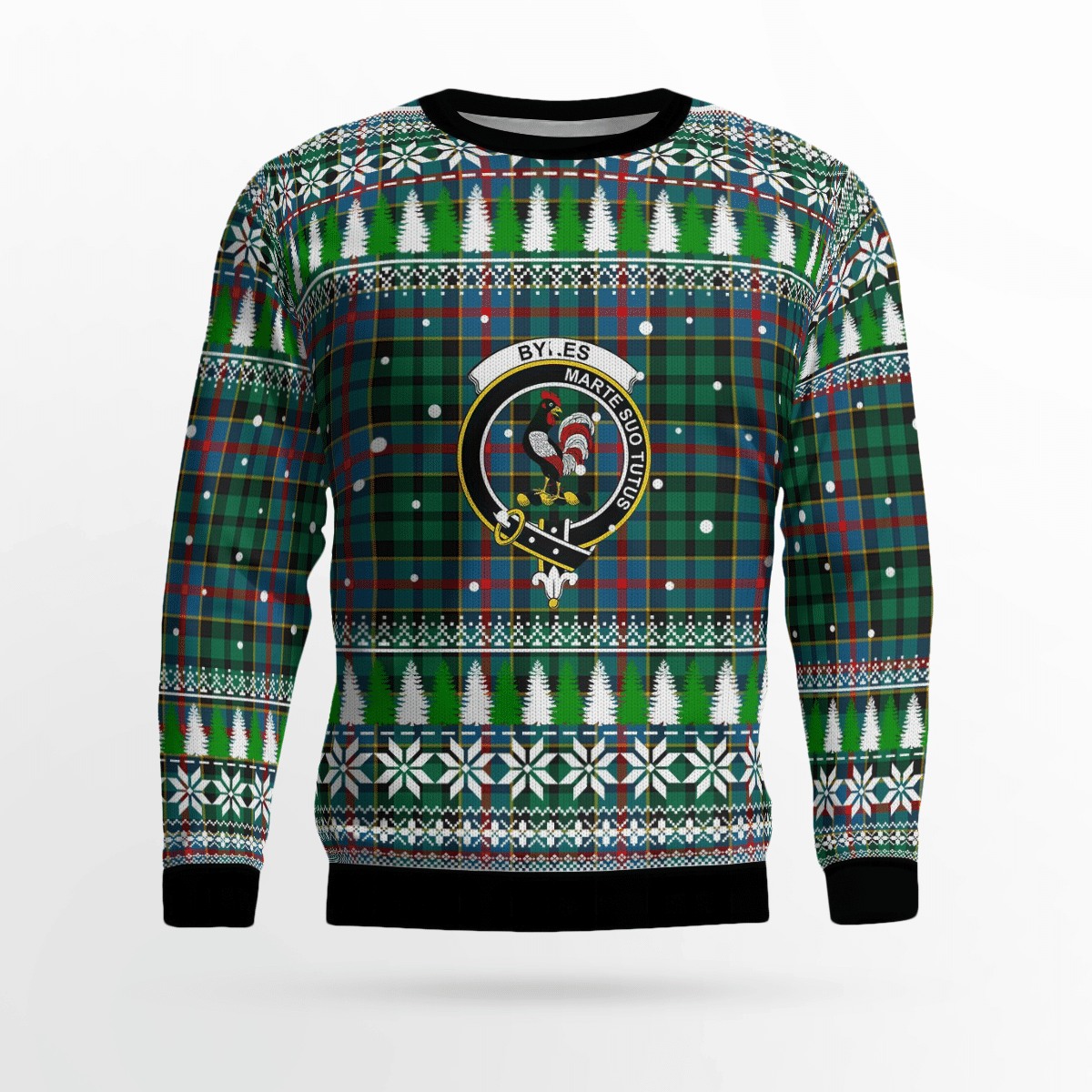 Clan Byres 1 Crest Tartan Christmas Ugly Sweater TQ85 Byres 1 Crest Tartan Tartan Ugly Sweater   