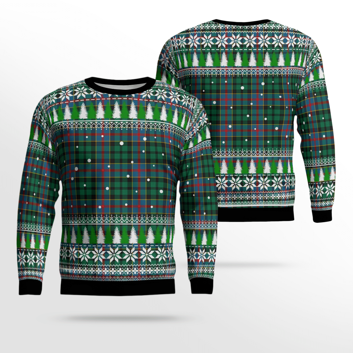 Clan Byres 1 Tartan Christmas Ugly Sweater RE96 Byres 1 Tartan Tartan Ugly Sweater   