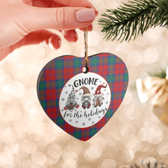 Clan Byres 2 Tartan Gnome Heart Ceramic Ornament MG73 Byres 2 Tartan Gnome Tartan Christmas   