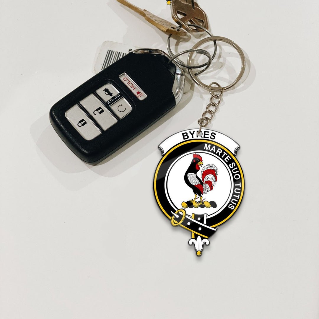 Clan Byres Tartan Crest Keychain NV47 Clan Byres Tartan Today   