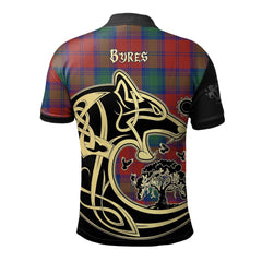 Clan Byres Tartan Polo Shirt Viking Wolf TP67 Byres Tartan Tartan Polo   