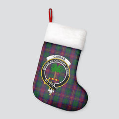 Clan Cairns Tartan Crest Christmas Stocking LD89 Cairns Tartan Tartan Stocking   