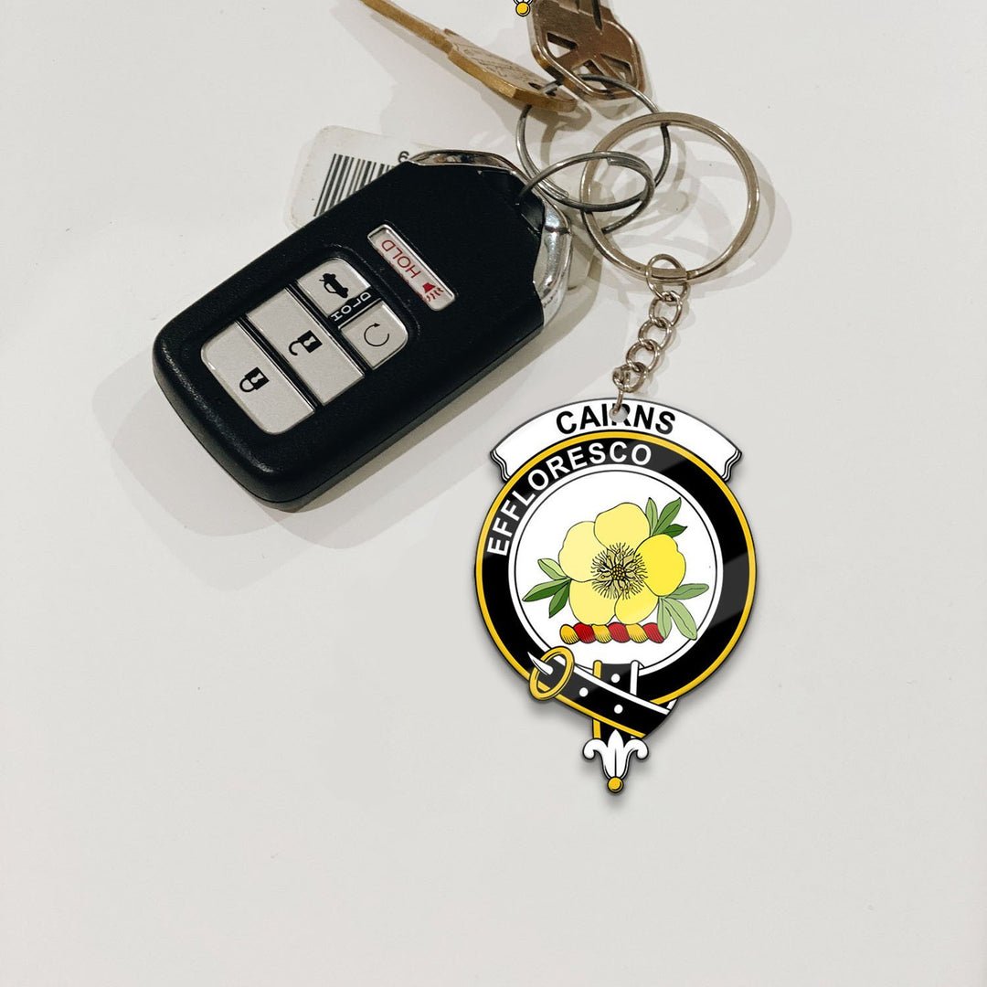 Clan Cairns Tartan Crest Keychain OI26 Clan Cairns Tartan Today   