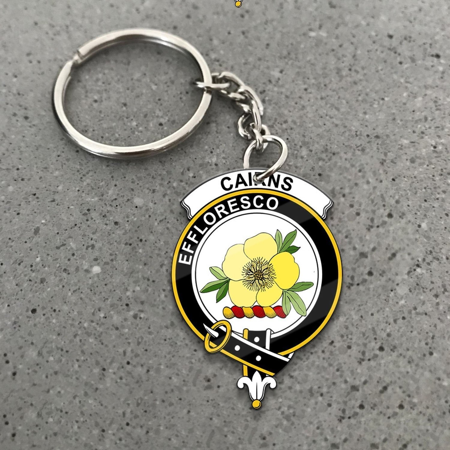 Clan Cairns Tartan Crest Keychain OI26 Clan Cairns Tartan Today   